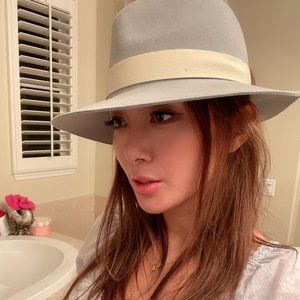 Grey and White Rag and Bone Hat